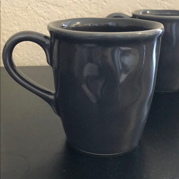 Set of two Crate&Barrel charcoal gray coffee mugs - Picture 3 of 6